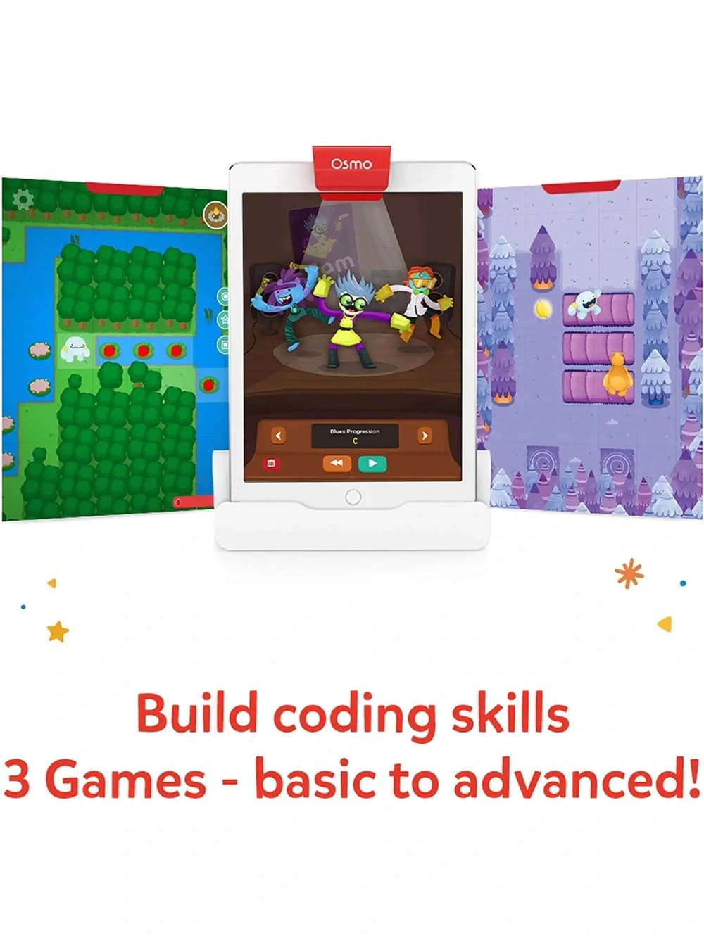 Osmo Coding Family Bundle, Ages 5-10+, Coding for Kids, 3 Games, iPad/Fire